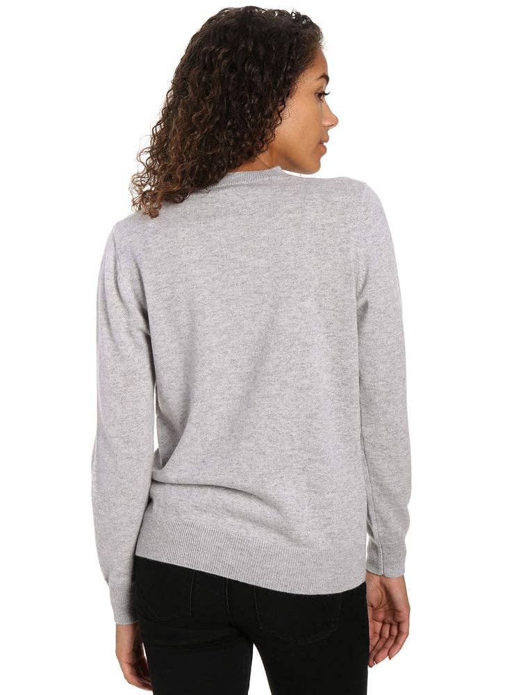 Noble Mount - Wholesale Knit Sweater - Women's - Zainuno Moizni Women's 100% Cashmere Classic Crew Neck Sweater17