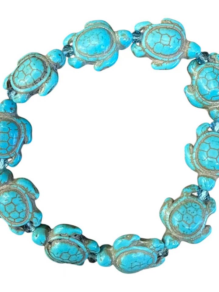 Turquoise Turtle Beaded Bracelet VPI0017 for wholesale by Ole