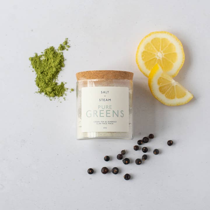 Salt + Steam – wholesale Skincare face mask – Pure Greens - Seaweed & Green Tea Clay Face Mask 45g