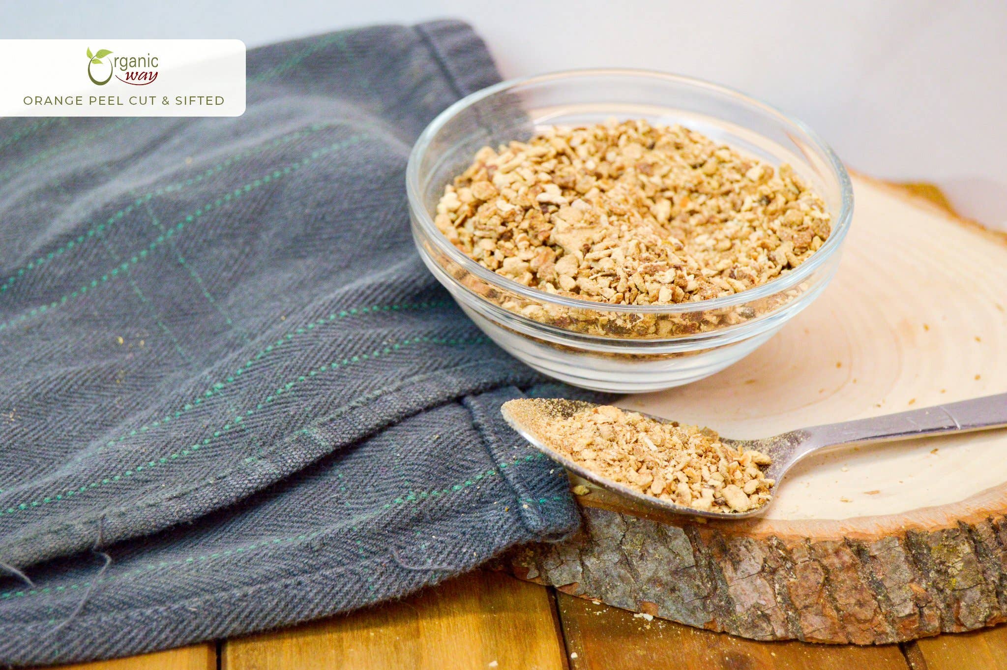 Organic Way LLC – Fruta seca/desidratada por atacado – Casca de Laranja Orgânica Cortada e Peneirada6