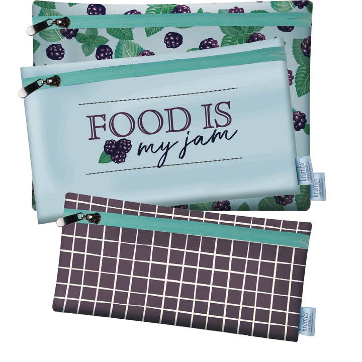 DM Merchandising - Wholesale Food Storage Wrap/Bag - Krumbs Kitchen Farmhouse 3-Pack Reusable Storage Bags4