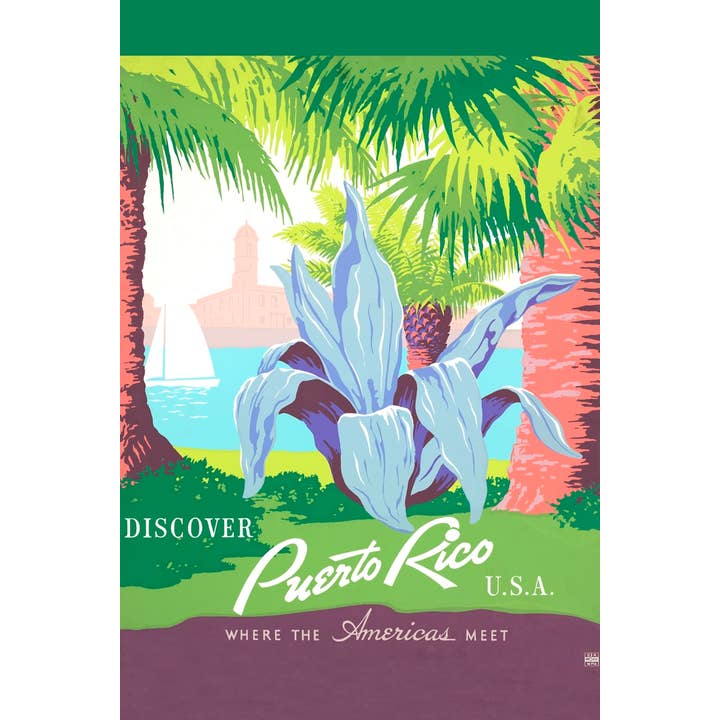 Discover Puerto Rico USA Travel Retro Vintage WPA Art Project Wall Art for wholesale by Gotham Gifts