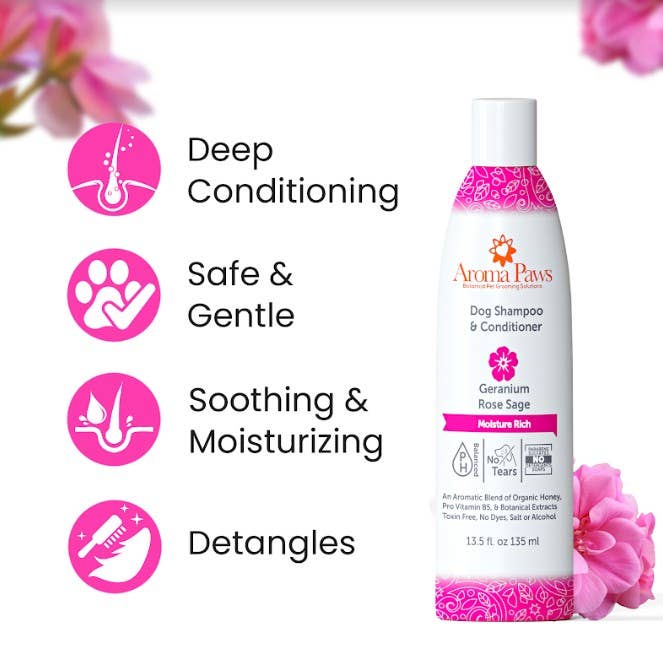 Aroma Paws - Venta al por mayor Champú - Perros - Shampoo de salvia geranio de 13.5 oz6