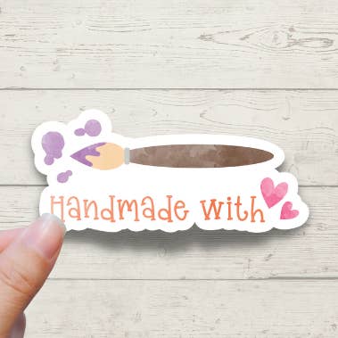 Handmade with Love... Pennello Adesivi per piccole imprese per la vendita all'ingrosso da parte di Forest Crafts