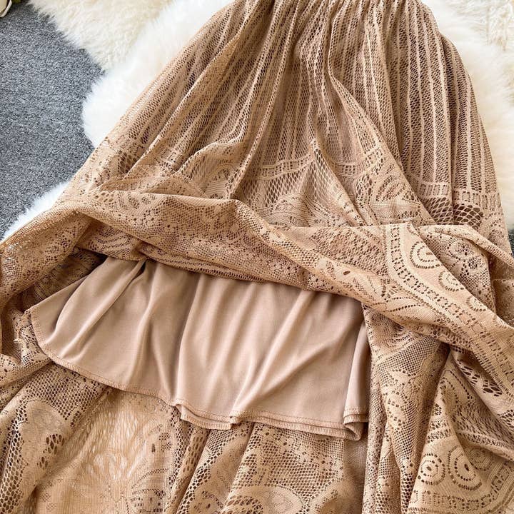 PEACH ACCESSORIES - Wholesale Skirt - Women's - Bohemian Rhapsody Lace Skirt SK20811