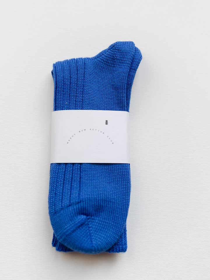 Blue Soft Wool Socks for wholesale by Mardy Bum Active Club