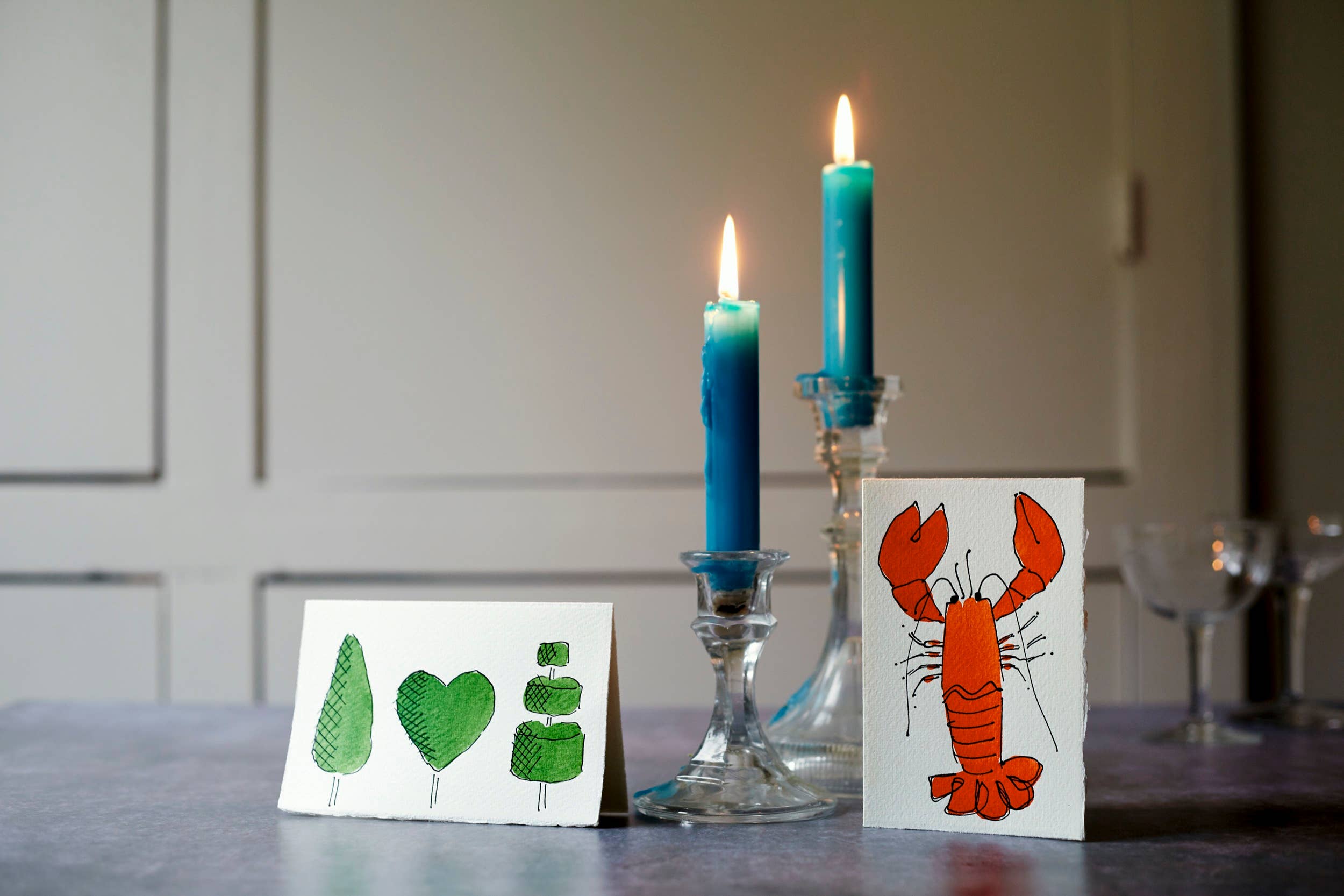 Scribble & Daub – wholesale Everyday greeting card – Lobster Valentine Card2