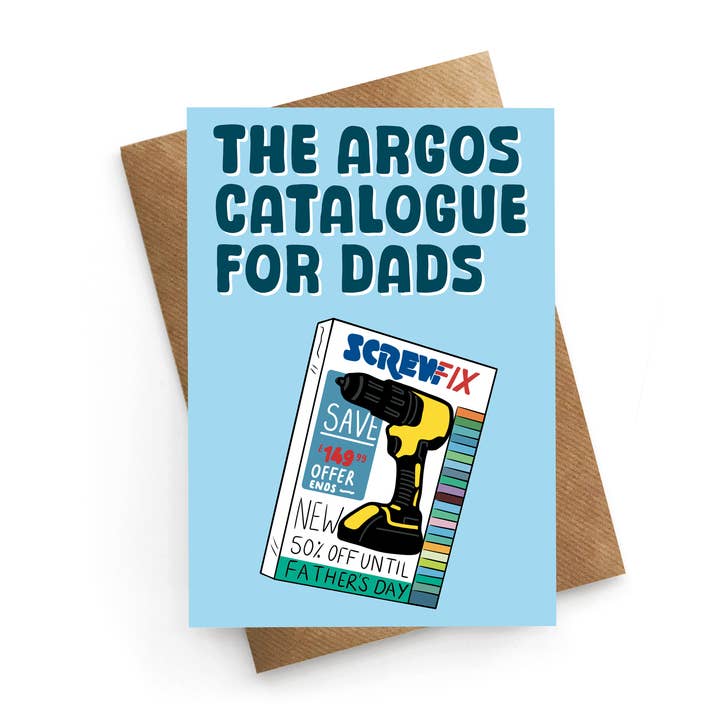 Argos Catalogue For Dads - Funny Father's Day Card for wholesale by STUCK SHOP GIFTS
