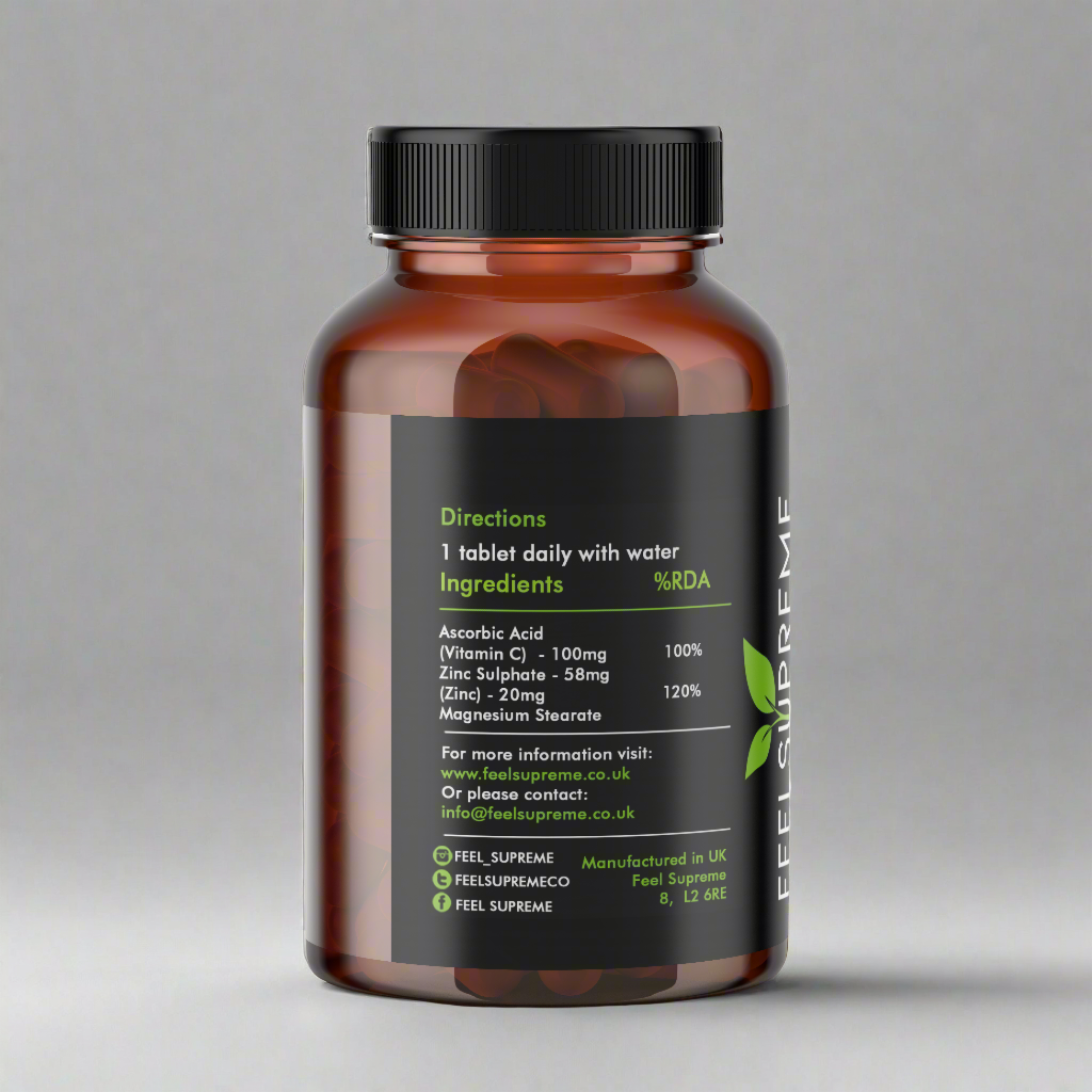 Feel Supreme - Wholesale Oral Supplement/Vitamin - Zinc with Vitamin C | Immunity Support Supplement4