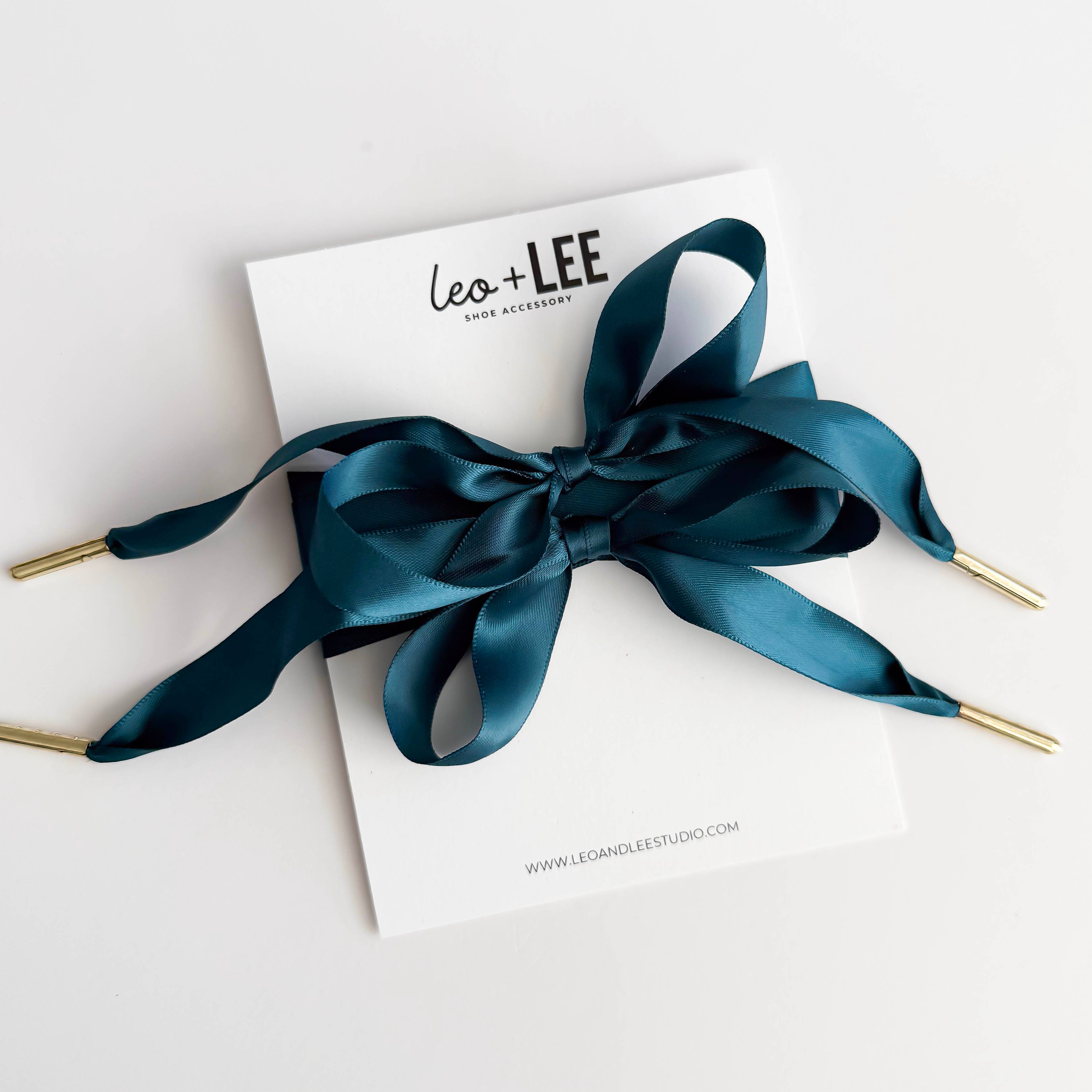 Leo & Lee Studio - Wholesale Shoelaces - Women's - Satin Sneaker Laces with Gold Aglets – Luxe Shoe Accessory3