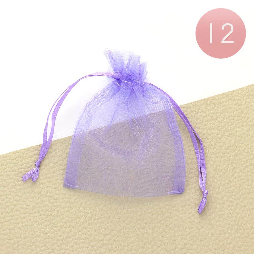 Sensibling Corp. – Großhandel Geschenktüten – 12 Stück, 7,6 x 8,9 cm Organza-Geschenkbeutel mit Band23