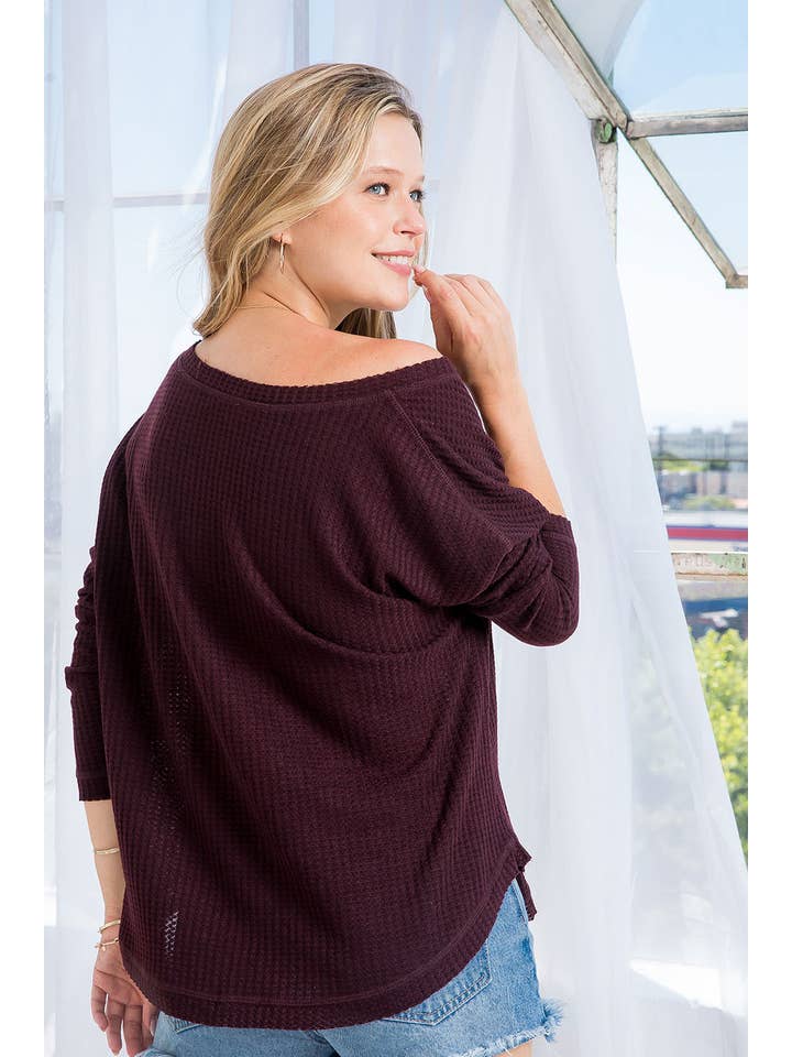 Sweet Lovely by Jen - Wholesale Knit Top - Women's - SW277 V NECK LONG SLEEVE DOLMAN30