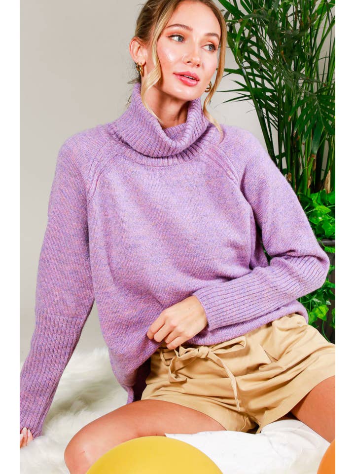 Vine & Love - Wholesale Knit Sweater - Women's - Perfectly Soft Turtle Neck Solid Knitted Sweater VT31723-116