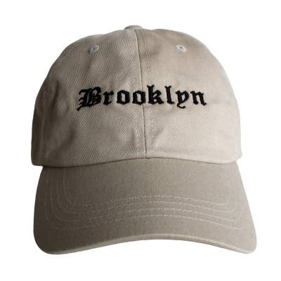 Brooklyn Dad Hat - Khaki for wholesale by BKLYN LEAGUE