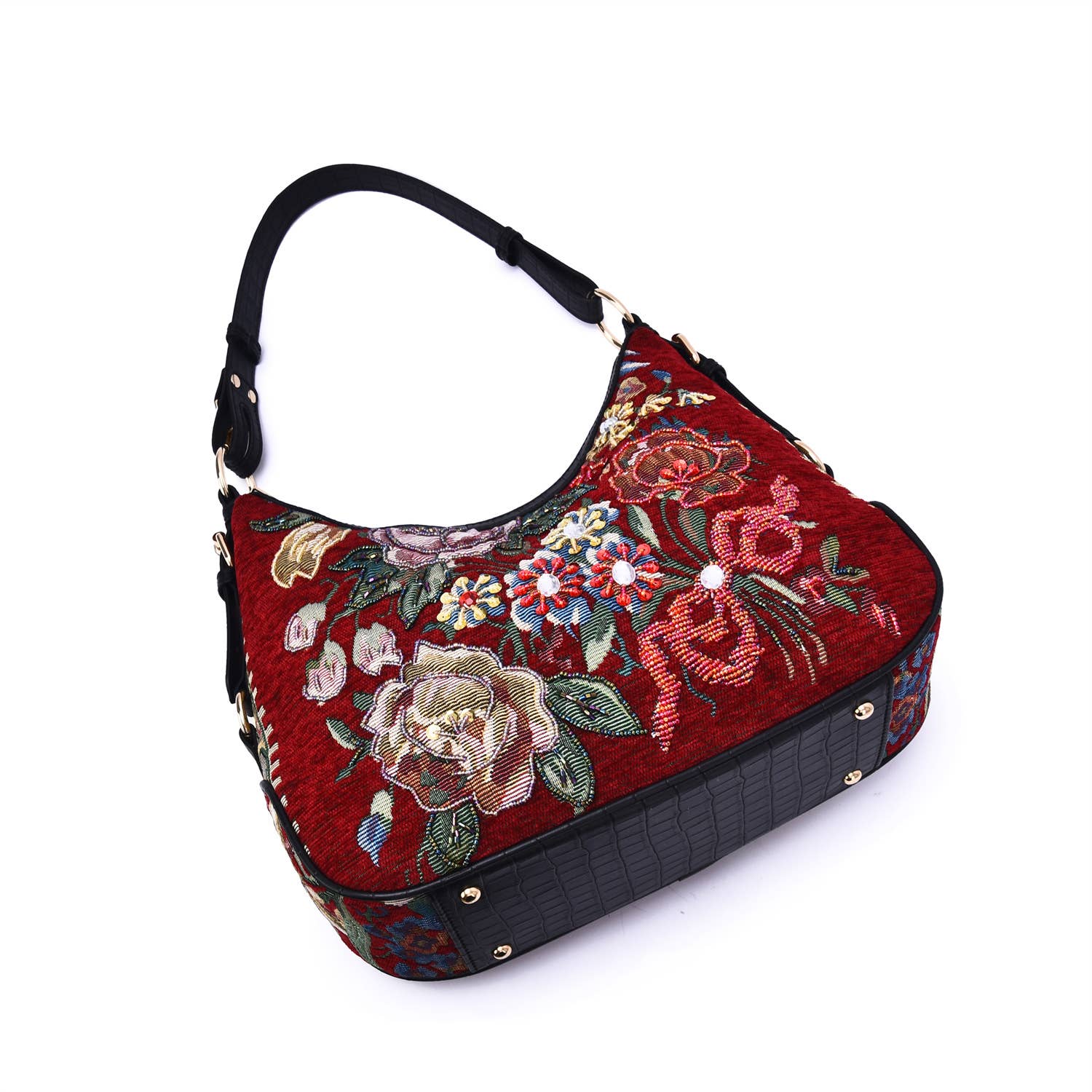Mellow World - Wholesale Shoulder Bag - Women's - Flower Shop Hand Beaded Hobo Bag10