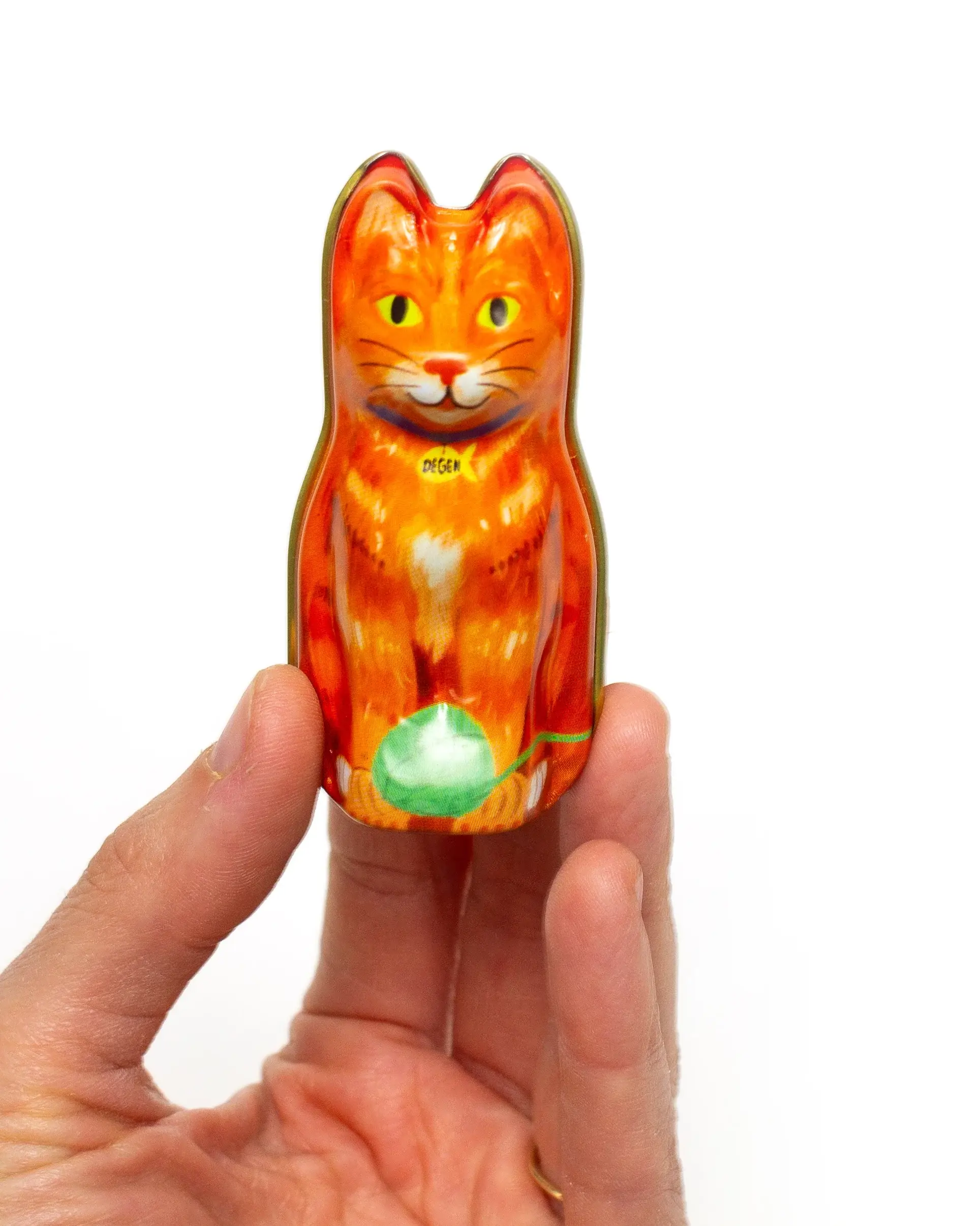 DEGEN - Wholesale Knitting/Crochet Supplies - Orange Cat Tin - Stitch Markers2