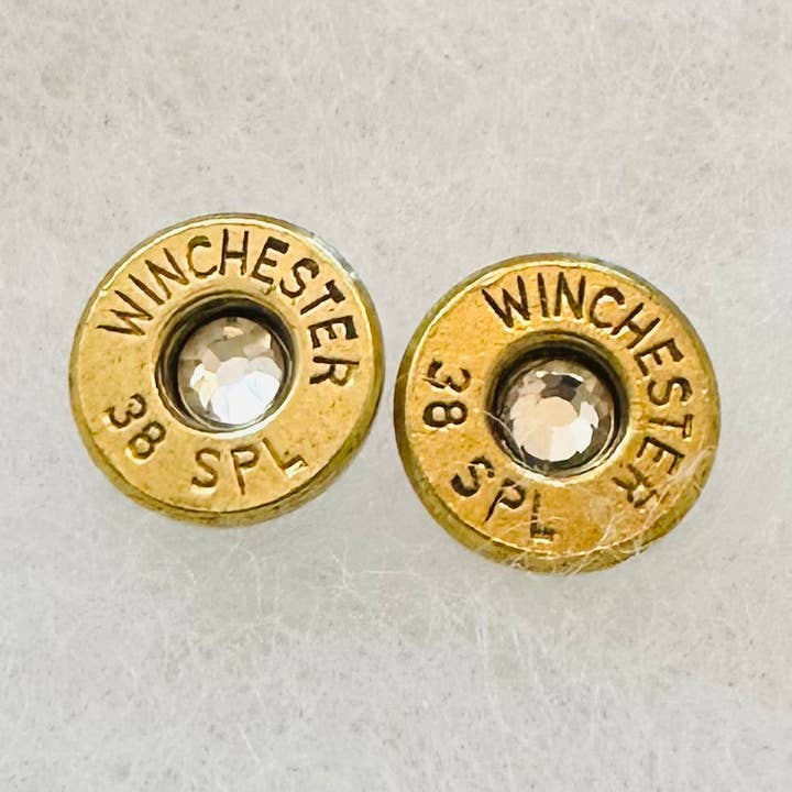 BulletSlice Crystal Center Stud Earrings for wholesale by OneUniqueWay