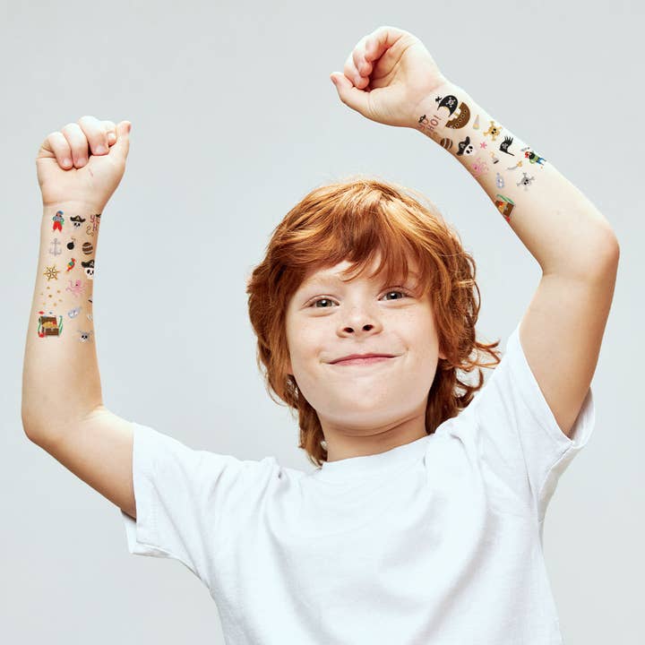 Flash Tattoos - Wholesale Temporary Tattoo - Kids - PIRATE TEMPORARY TATTOO KIDS PACK