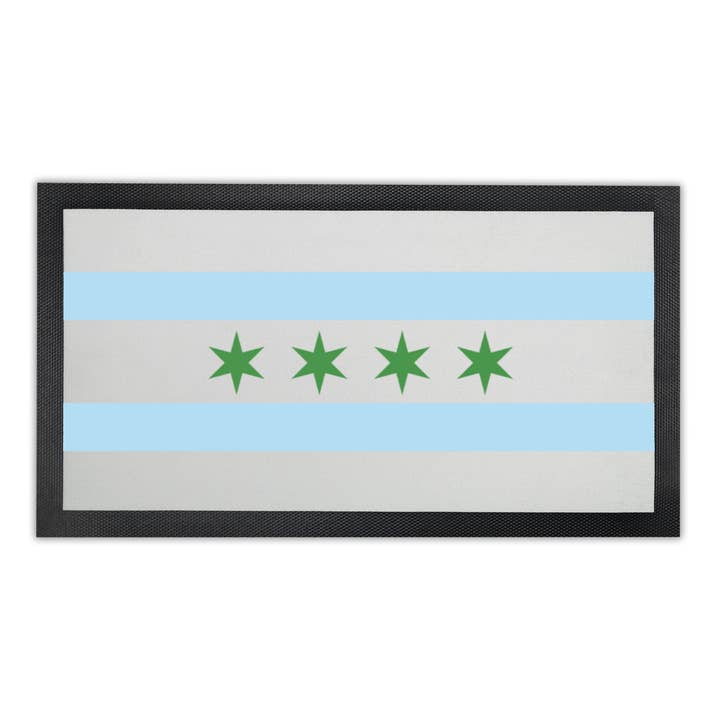 Chicago Flag St. Patty's Bar Mat for wholesale by Chicago Flag Store