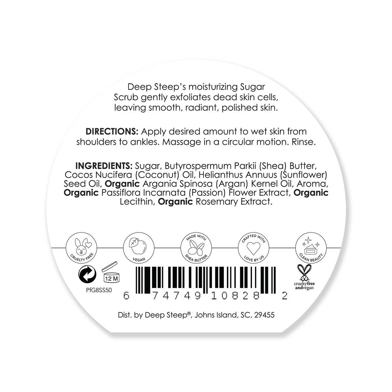 Deep Steep Clean Beauty - Wholesale Body Scrub/Exfoliant - Sugar Scrub - Passion Fruit Guava 8oz3