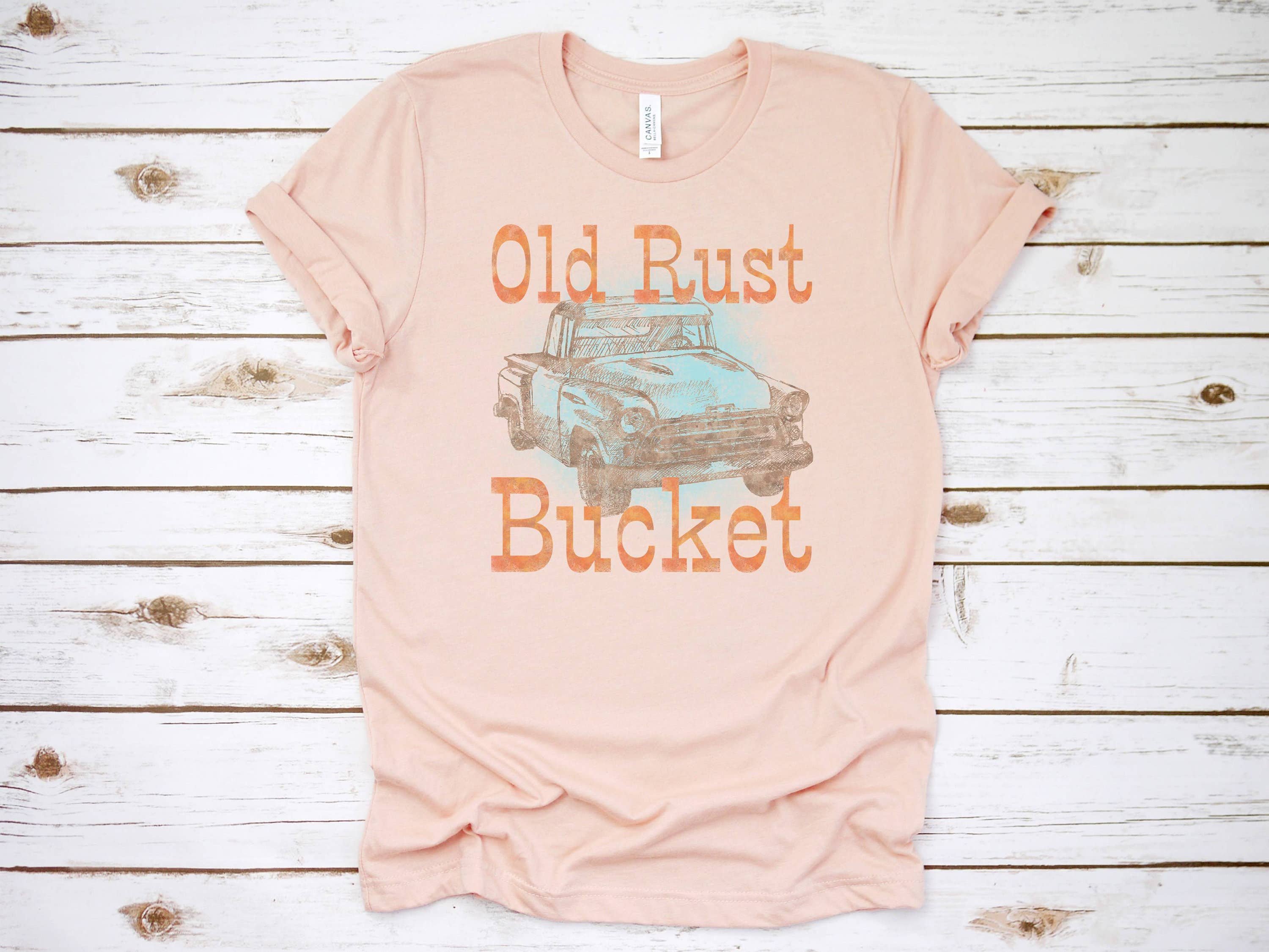 Amy Anne Apparel Inc - Vendita all'ingrosso Maglietta serigrafata - Donna - Secchio vecchio ruggine | Junkin Tee1