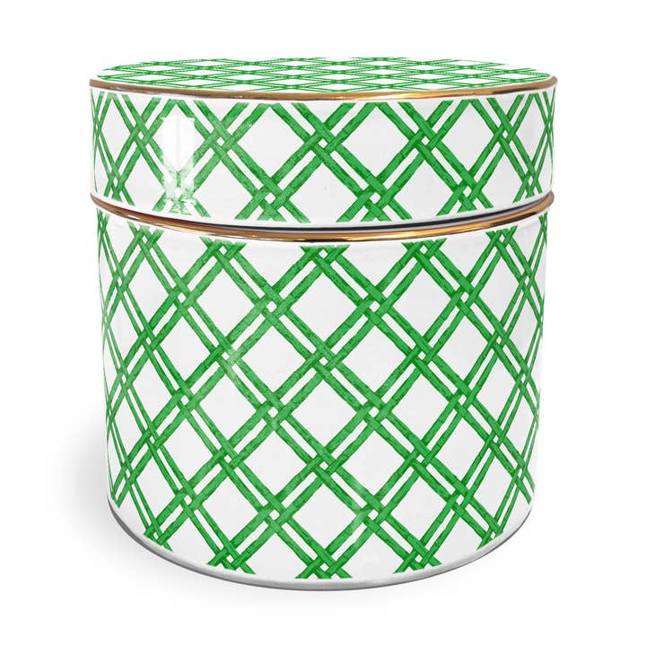 Ceramic Jar - Green Bamboo for wholesale by Toss Designs