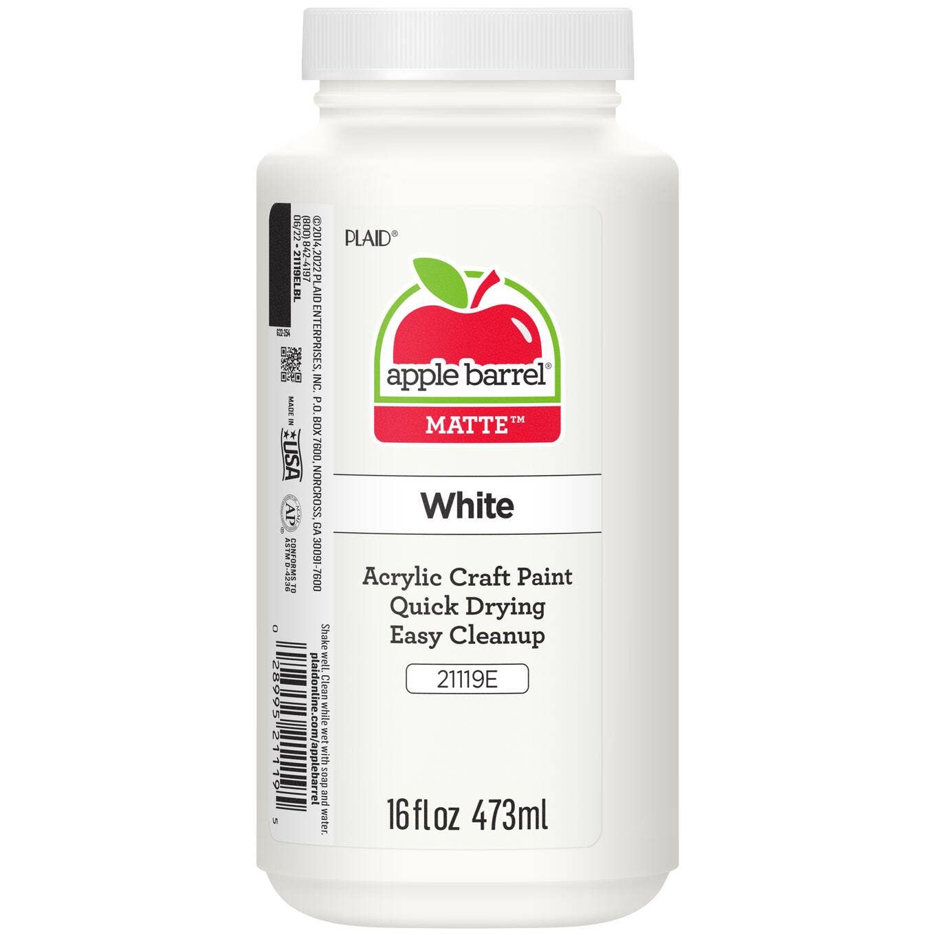 Plaid Crafts - Wholesale Acrylic Paint - Apple Barrel ®  Matte Acrylic Paint - 8 oz, 16 oz22