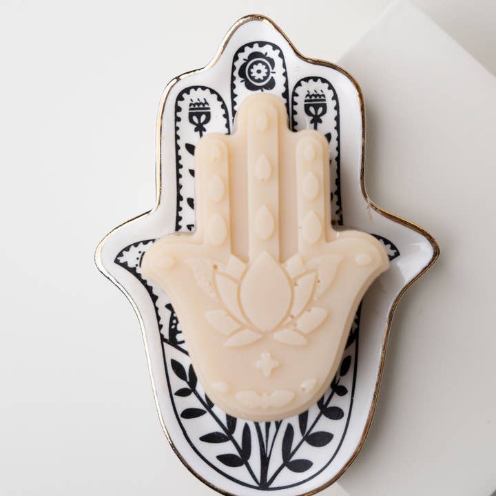 Oneness Living - Wholesale Bar Soap - Hamsa Soap and Plate0