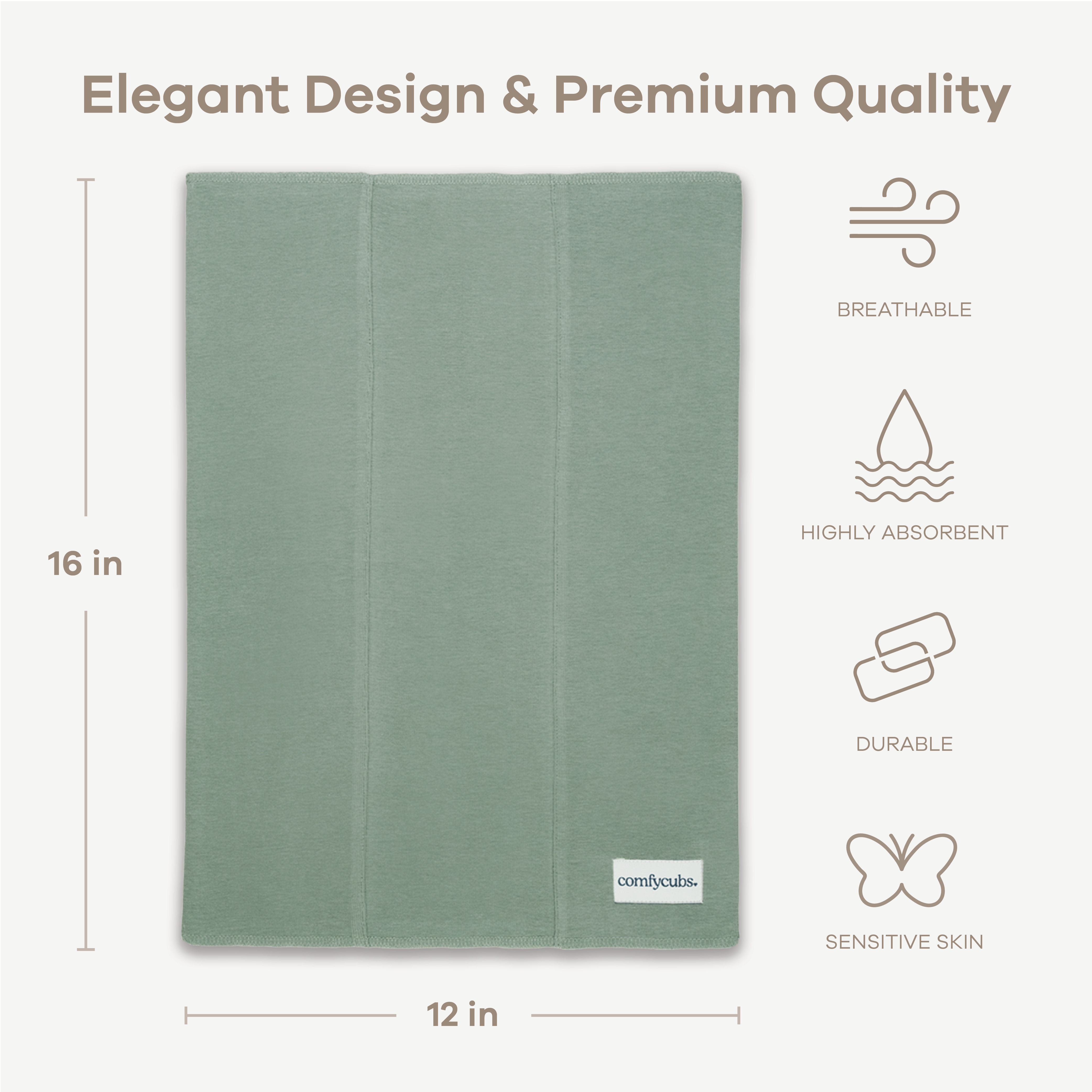 Comfy Cubs - Wholesale Burp Cloth - Baby - Baby Burp Cloths Set, Large 6-Layer, 100% Cotton Comfy Cubs41