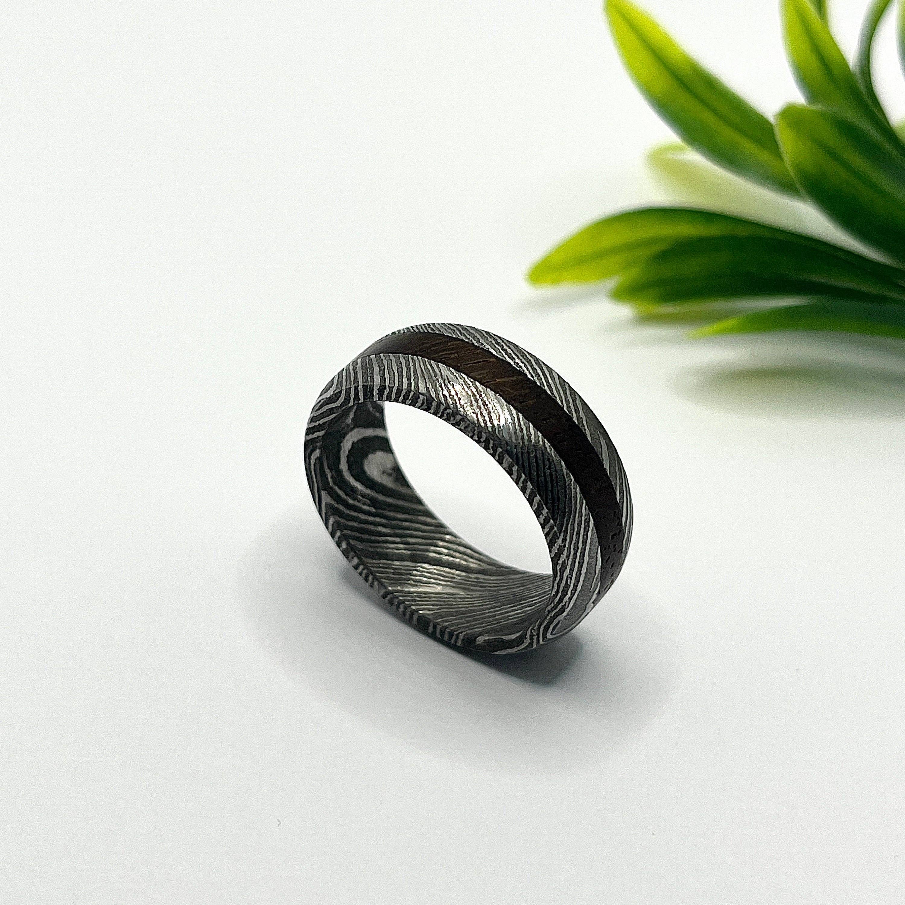 RustyStudioUSA – Großhandel Ehering/Ring – Trauring aus Damaststahl, Damast-Ehering, Jubiläumsring, Männer & Frauen, Einzigartiger Damaststahl-Ehering, Herrenringe, Damenringe