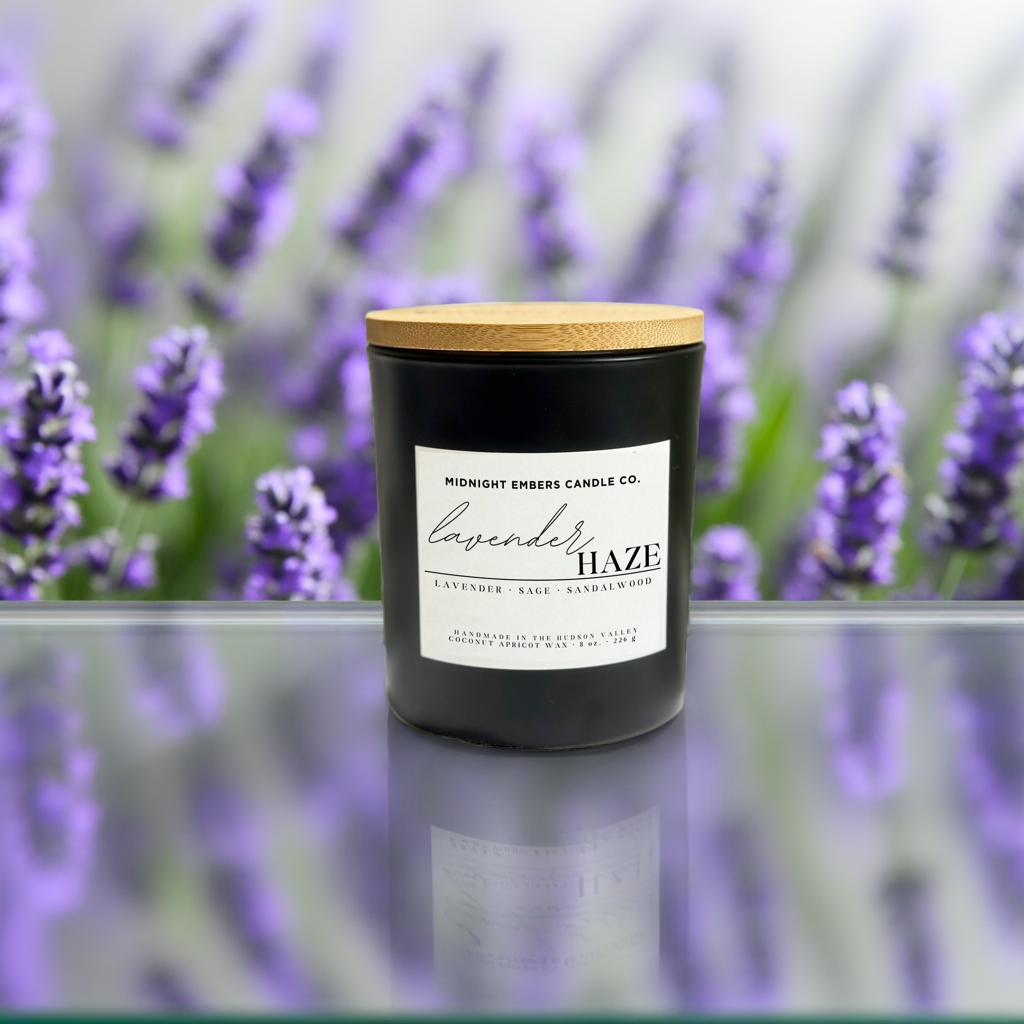 Midnight Embers Candle Co. - Wholesale Jar/Filled Candle - Lavender Haze 10 oz. Candle2