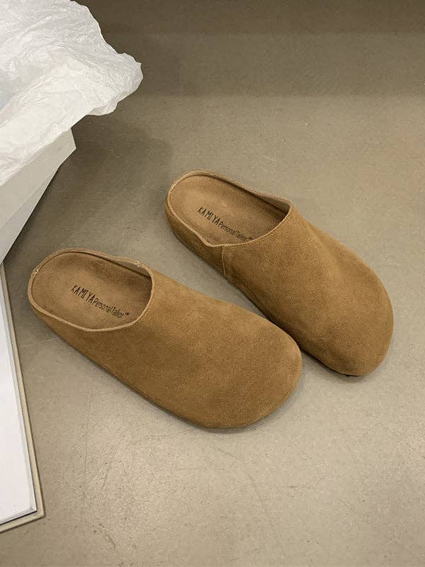VividLux - Wholesale Slippers - Women's - Round-Toe Split-Joint Flat Shoes Slippers&Mules22