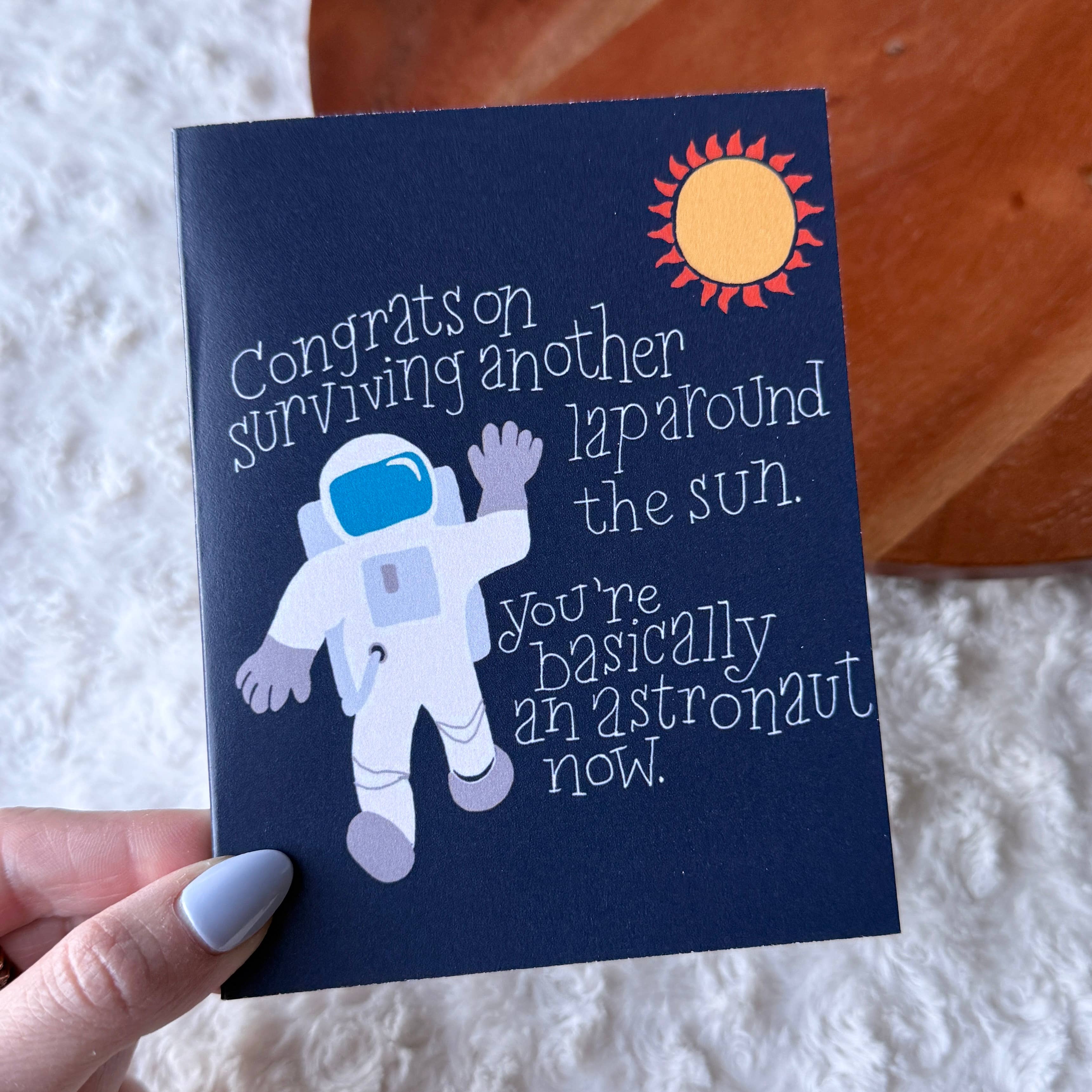 Big Moods - Wholesale Birthday Card - "Another lap around the sun" Funny Astronaut Birthday Card2