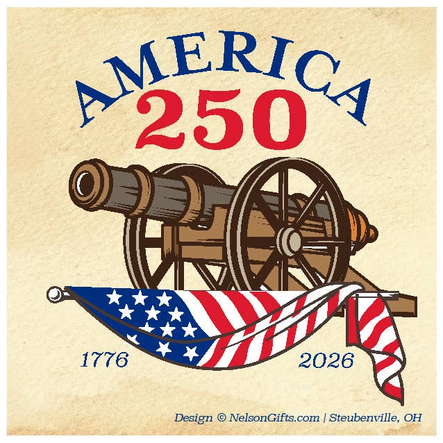 Nelson Gifts Wholesale - Wholesale Sticker - American 250 Cannon Bumper Sticker0