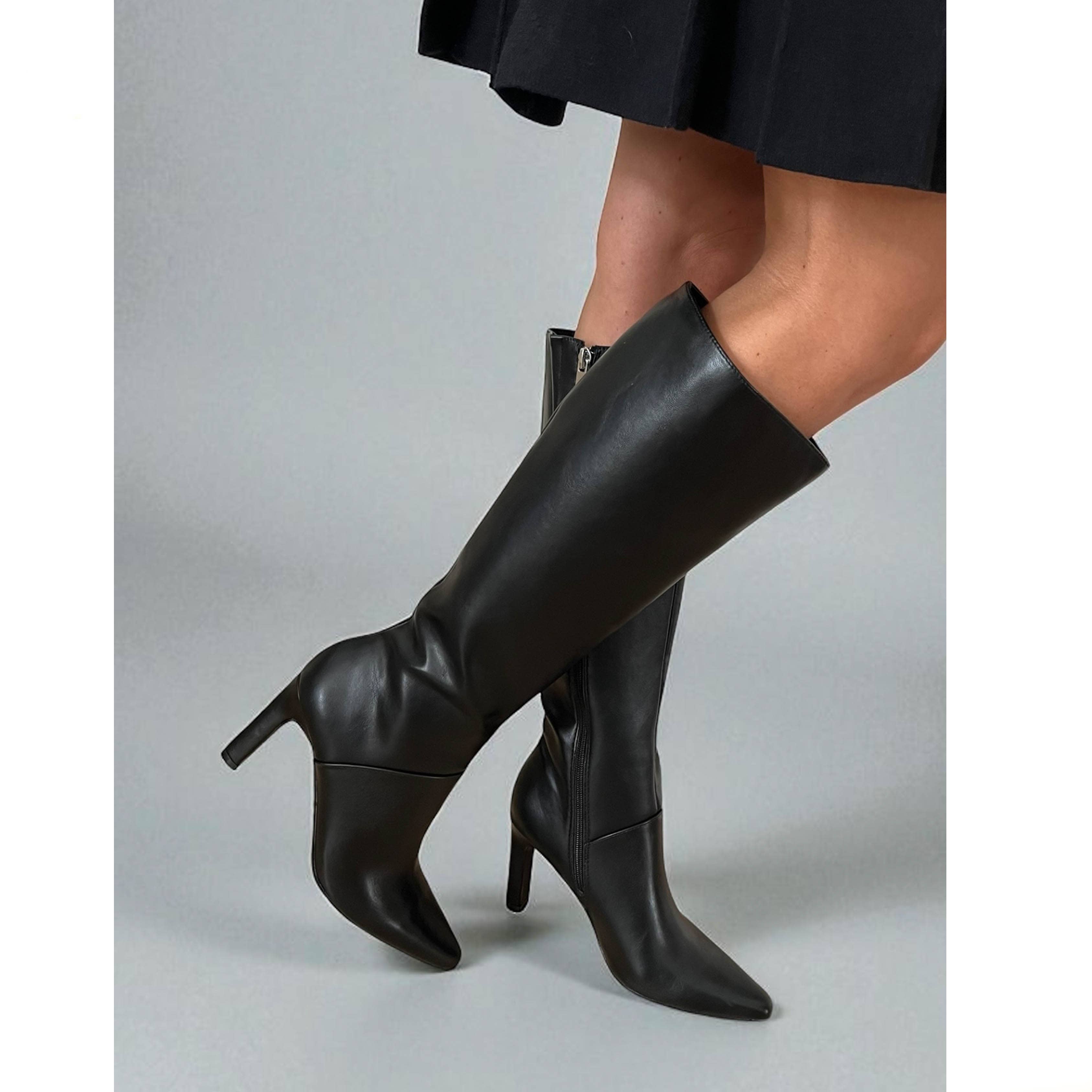 Ella Shoes Ltd - Wholesale Boots - Women's - Roxy: Knee High Heeled Boot - 1