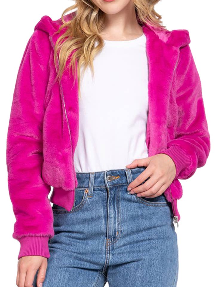 Faux Fur Jacket for wholesale by Vanilla Monkey