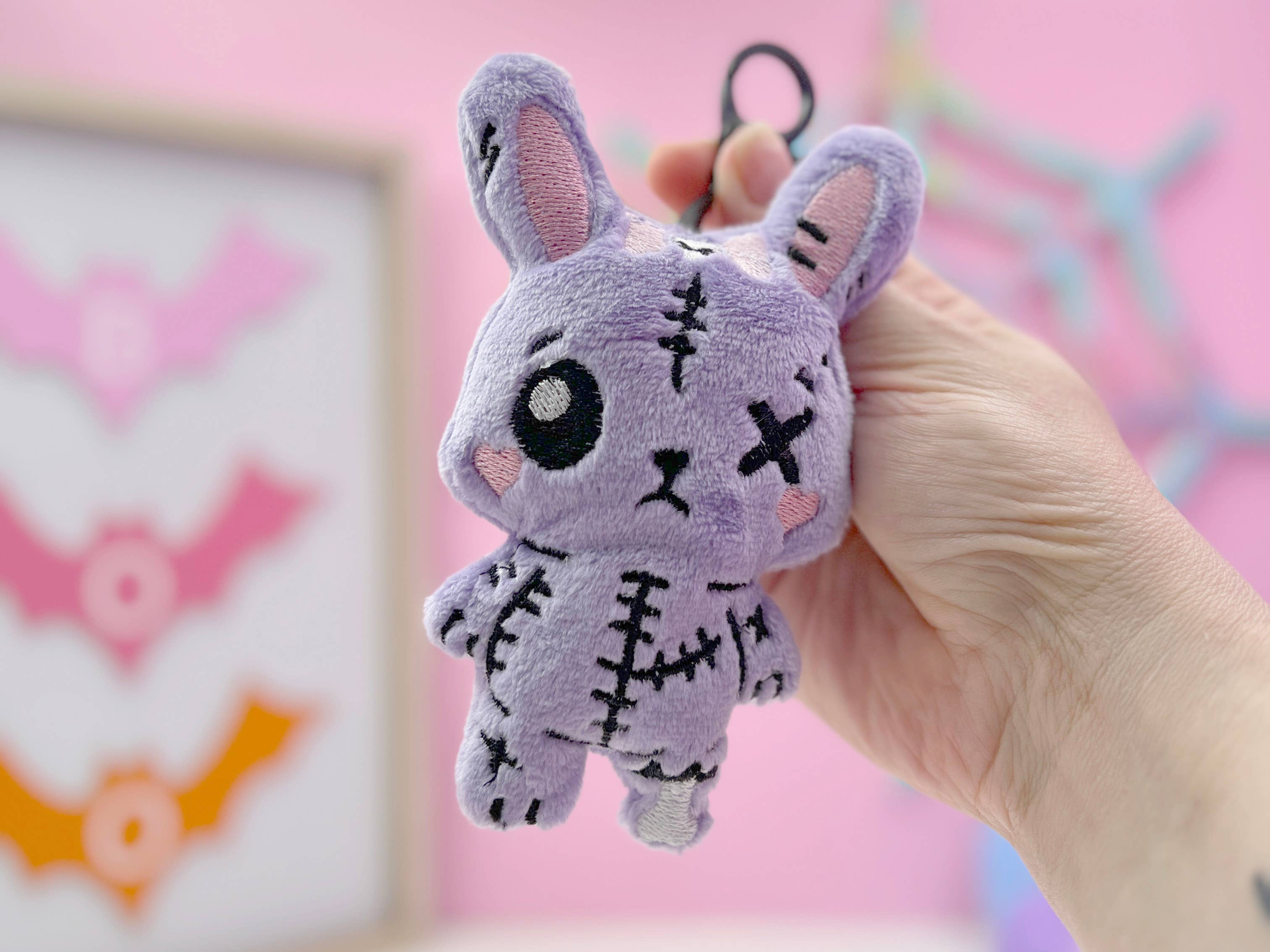 Kawaii Hair Candy - Wholesale Keychain – Unisex - Creepy Cute Gurokawa Dead Bunny Plush Bag Charm Keychain 2