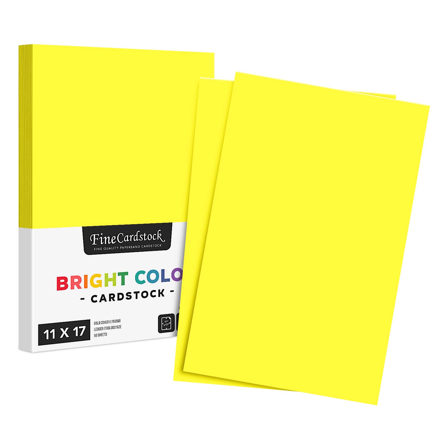 Fine Cardstock – wholesale Hantverkstillbehör – Ljus färg Cardstock papper - 65 lb täcka (176 GSM) - 50 Antal63