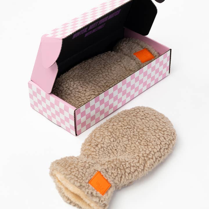 BILLYBELT - Wholesale Gloves - Women's - Sherpa fleece mittens - Brown1