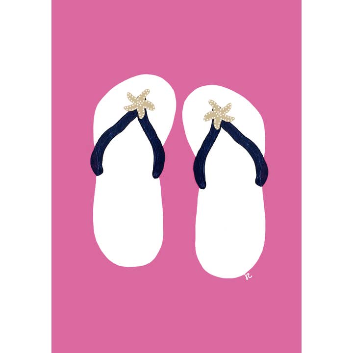 Citrus Daisy - Wholesale Everyday Greeting Card - Flip Flops Card