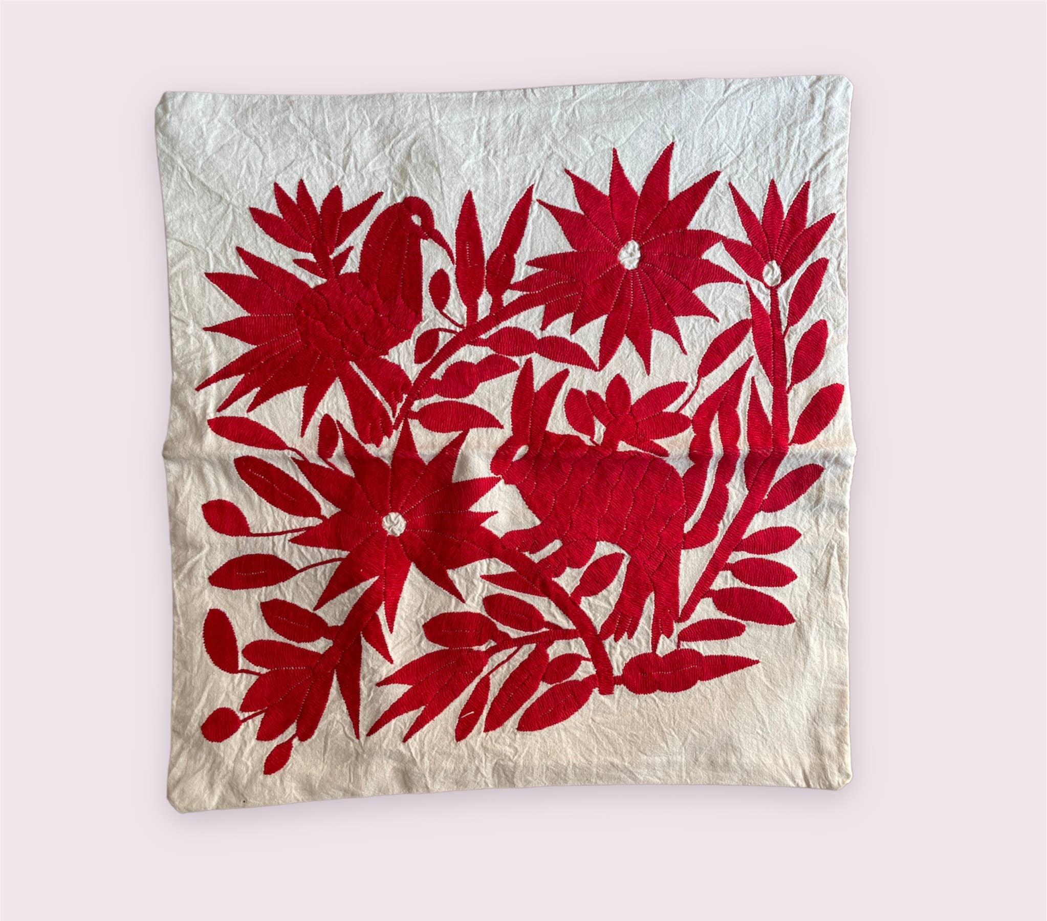 Pura Vida – Engroshandel Pyntepudebetræk – Broderet mexicansk pudebetræk Minimalistisk Dyr i farve6