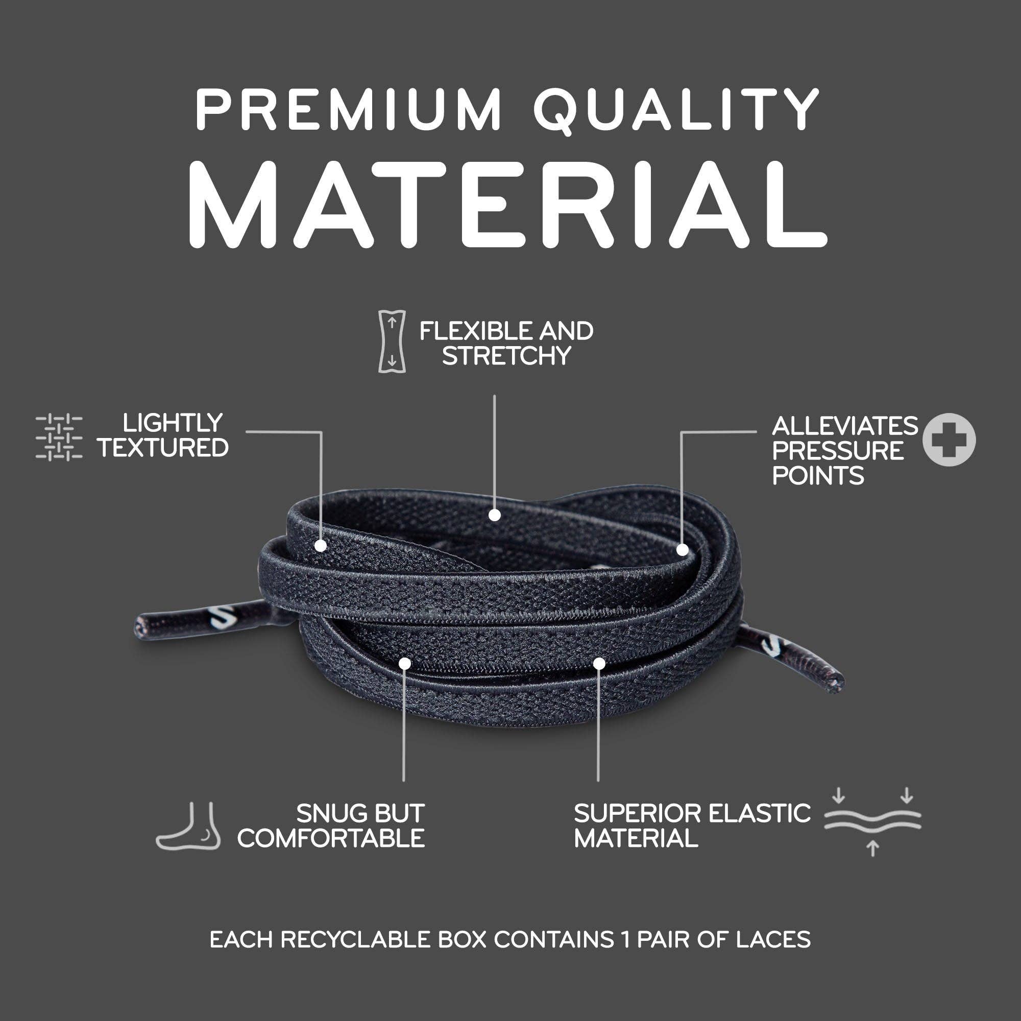 The Original Stretchlace - Vendita all'ingrosso Lacci per scarpe - Unisex - Lacci per scarpe elastici piatti24