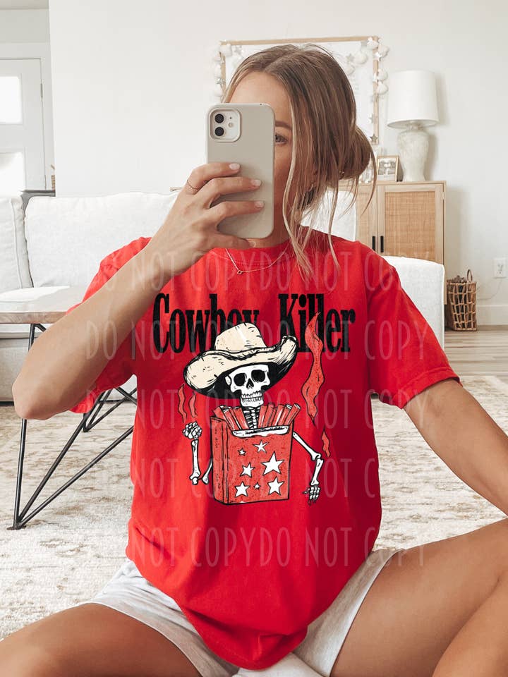 COWBOY KILLER DTF TEE for wholesale by Sugar & Velvet Collective Wholesale