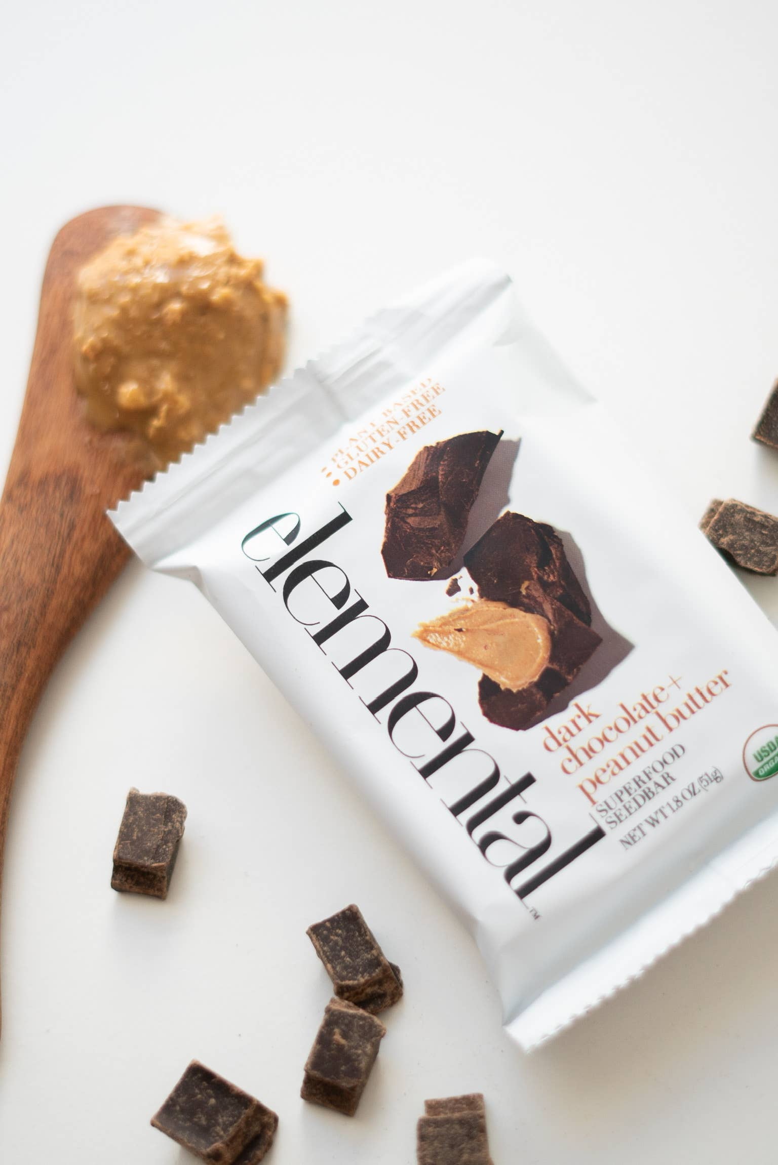 Elemental Superfood - Wholesale Chocolate Bar - Dark Chocolate + Peanut Butter3