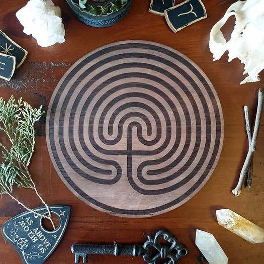 Yiska Designs - Wholesale Decorative Tabletop Object - Hekate's Labyrinth Altar Tile