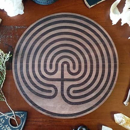 Yiska Designs - Wholesale Decorative Tabletop Object - Hekate's Labyrinth Altar Tile0