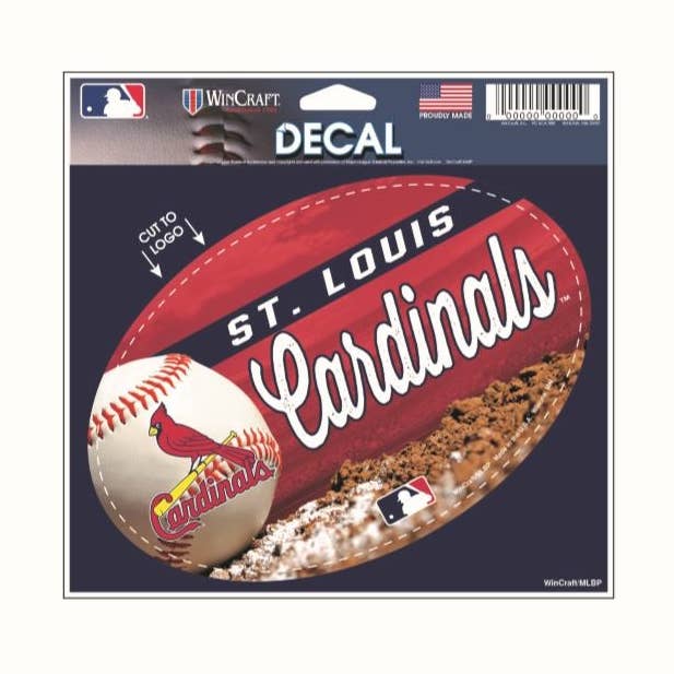 Decalcomania ovale MLB St. Louis Cardinals 5.5 «x 5.75" per la vendita all'ingrosso da parte di Majestic Sports
