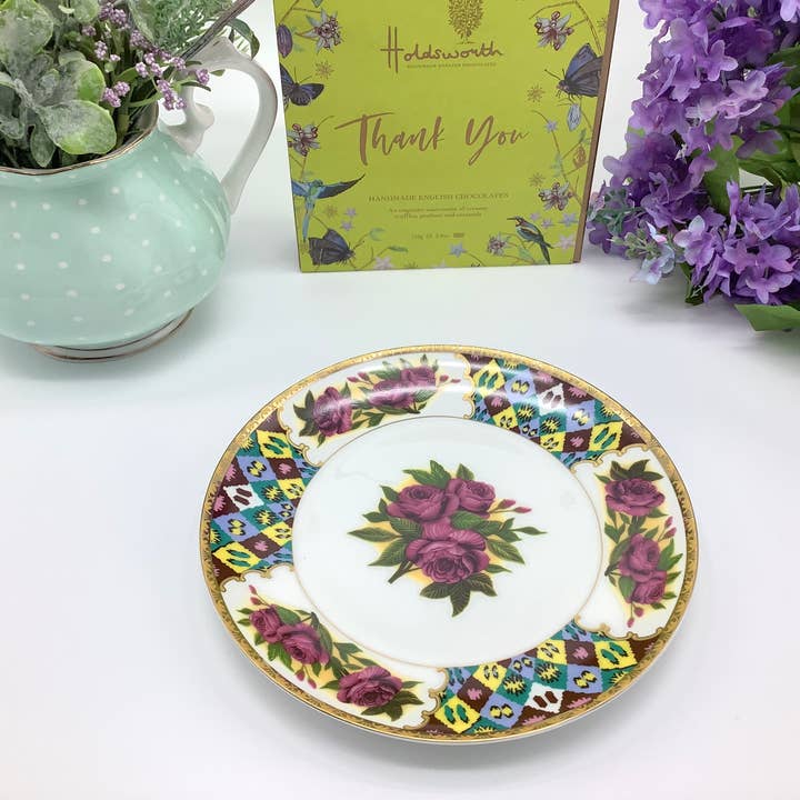 All Little Cute Things - Wholesale Salad Plate - Queens English Rose Garden Salad Bread Side Plate 8 inch3