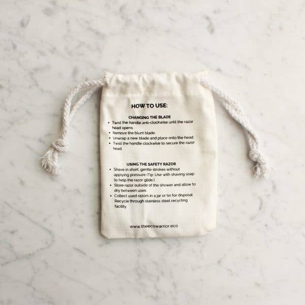 The Eco Warrior - Wholesale Razor - White Safety Razor with Replacement Blades1