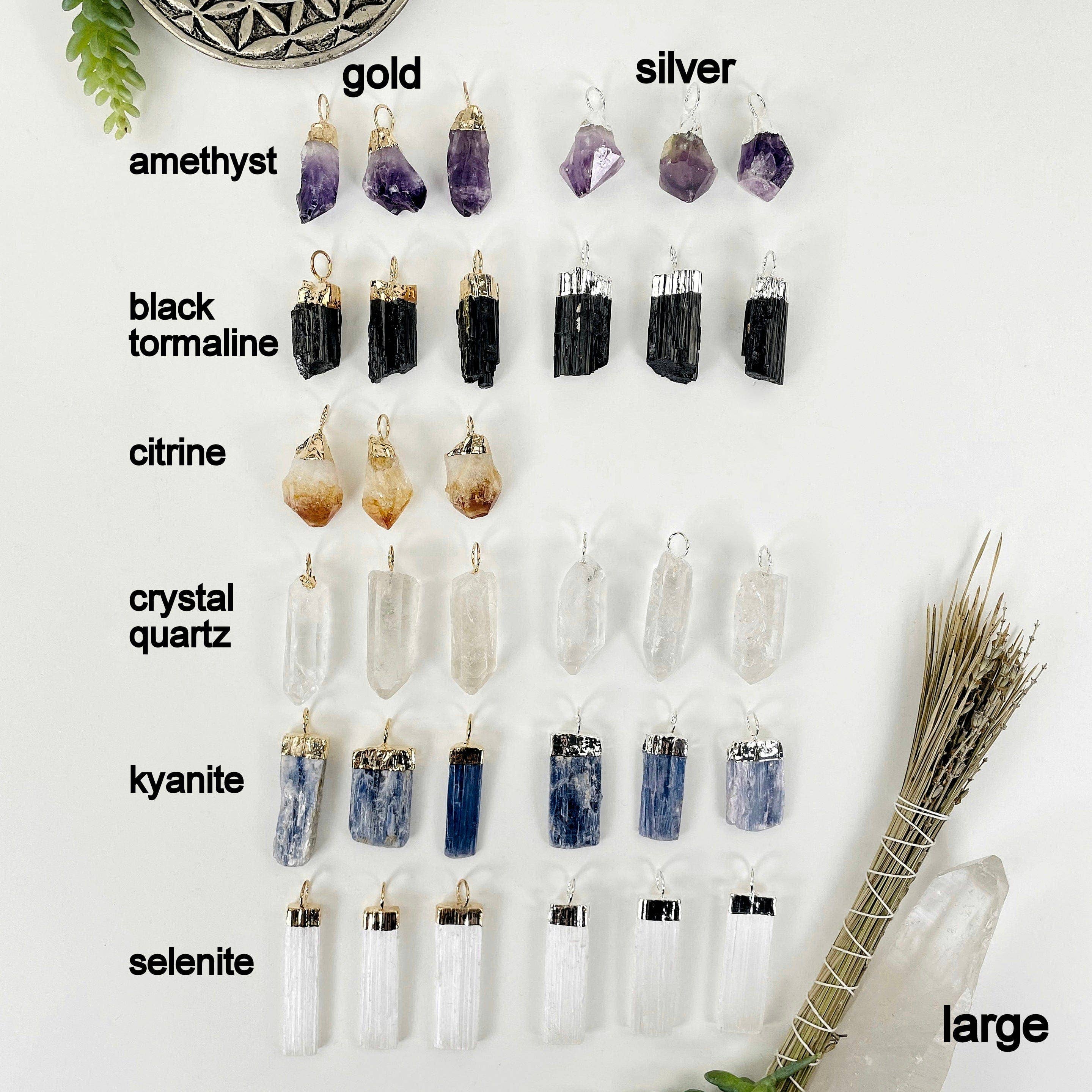 Rock Paradise - Wholesale Individual Charm/Pendant - Crystal Stone Pendants with Hoop Bail1